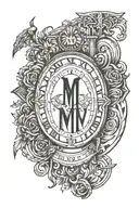 Roman numerals MCMXCI MCMXCIV MMVI MMVIII tattoo design idea