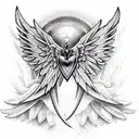 caduceus archangel tattoo design idea