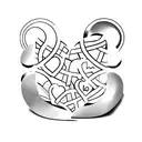 Enigmatic puzzle pieces forming a heart shape with the initials of your boyfriend's name hidden within tattoo design idea