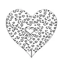 Enigmatic puzzle pieces forming a heart shape with the initials of your boyfriend's name hidden within tattoo design idea