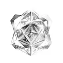 A mystical wizard casting spells with a d20 as the focus tattoo design idea