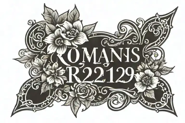 Romans 12:19 bible verse tattoo design idea