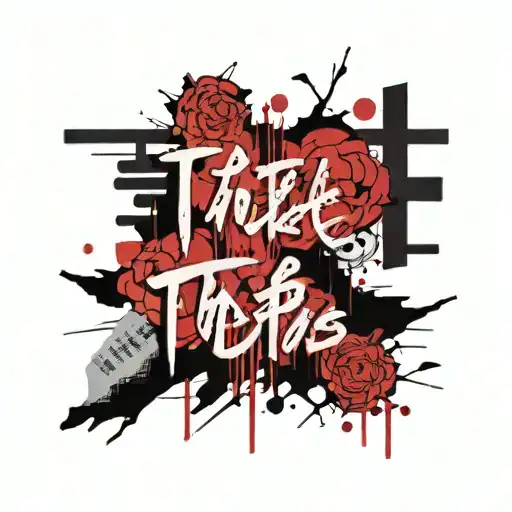 bible quotes with japanese style tattoo design idea