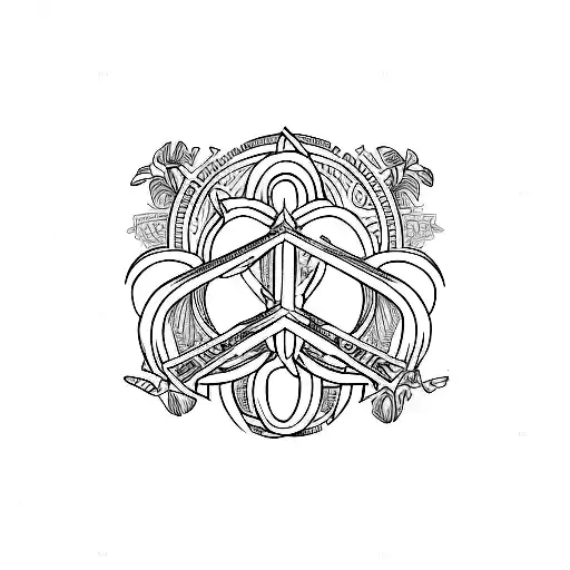 peace,love, strength, success and charm  tattoo design idea