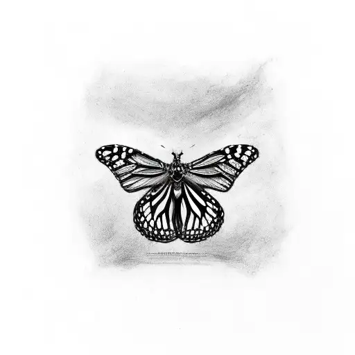 monarch butterfly tattoo design idea