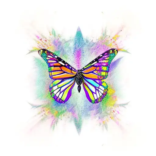 monarch butterfly tattoo design idea