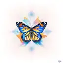 monarch butterfly tattoo design idea