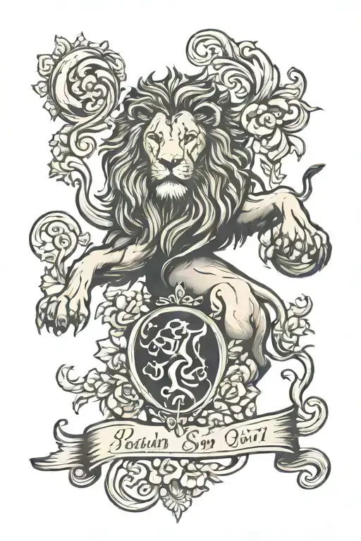 Psalm 27:1 and a lion  tattoo design idea