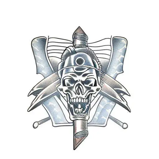 chefs knife tattoo design idea