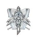 chefs knife tattoo design idea