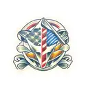 chefs knife tattoo design idea