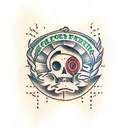 chefs knife tattoo design idea