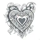 heart shaped locket tattoo design idea