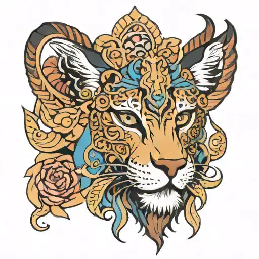 leon de fiesta mayor tattoo design idea