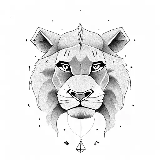 mufasa y simba tattoo design idea