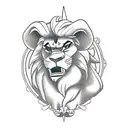 mufasa y simba tattoo design idea