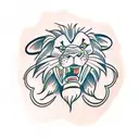 mufasa y simba tattoo design idea