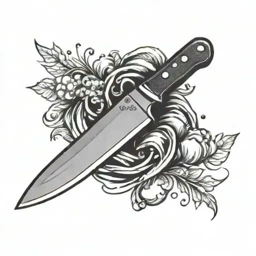 chefs knife   tattoo design idea