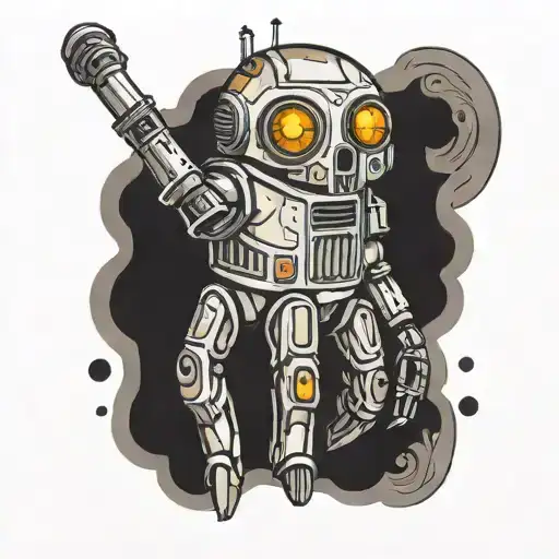 Luke Skywalker robot hand tattoo tattoo design idea