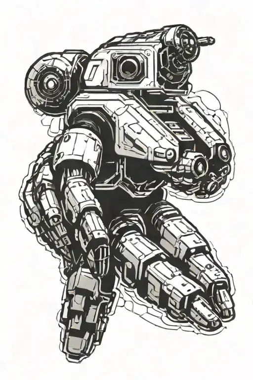 Luke Skywalker robot hand tattoo tattoo design idea