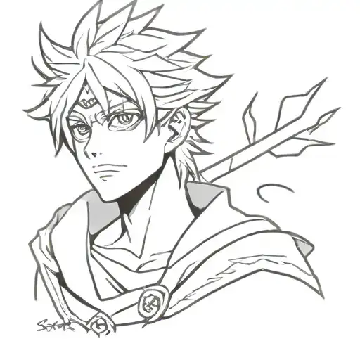asta black clover tattoo design idea