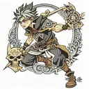 asta black clover tattoo design idea