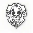a skull and crossbones tattoo design idea