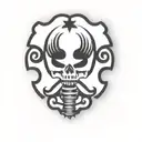 a skull and crossbones tattoo design idea