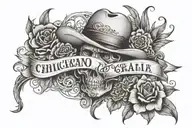 name merge together tattoo design idea