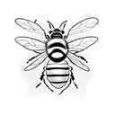 a bee with a honeycomb tattoo design idea
