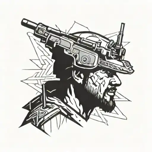 Call of duty headshot  tattoo design idea
