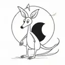 kangaroo with bob tattoo design idea