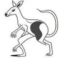 kangaroo with bob tattoo design idea