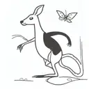 kangaroo with bob tattoo design idea