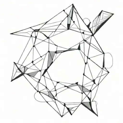 A geometric design inspired by M.C. Escher's Metamorphosis tattoo design idea