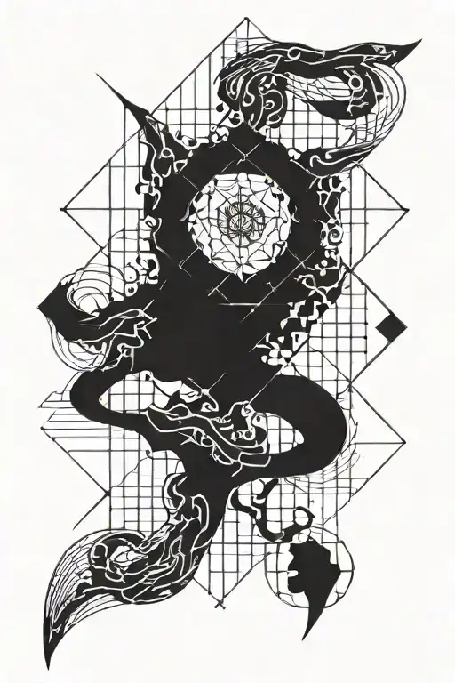 coordinate grid tattoo design idea