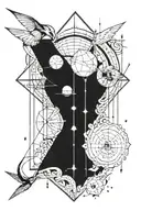 tattoo on the theme "Reality Transurfing". It should contain such concepts as: pendulums, coordinate grid tattoo design idea