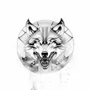 viking wolf tattoo design idea