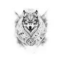 viking wolf tattoo design idea