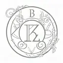 I want to get a tattoo with the letters corresponding to B and Z in the Enochian alphabet. I want the tattoo to mean som tattoo design idea