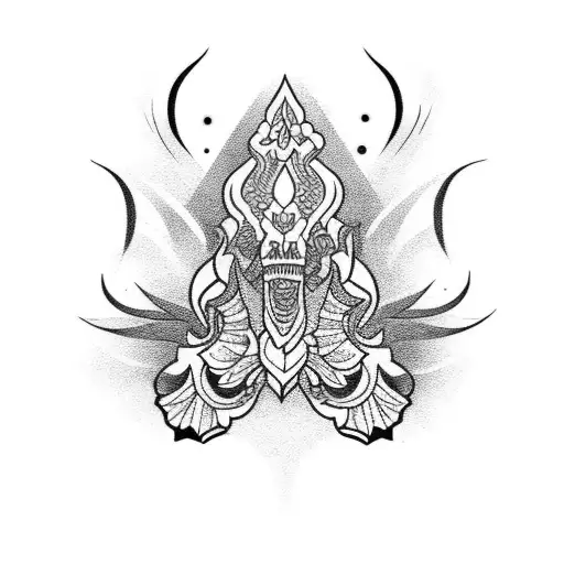 indonesian leg sleeve tattoo design idea