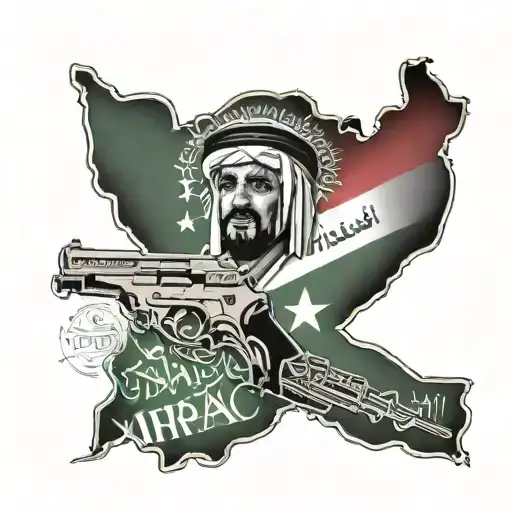 logo  of Iraq, Saudi Arabia and Kuwait tattoo design idea