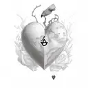 THE INITIALS EJG MADE INTO A HEART tattoo design idea