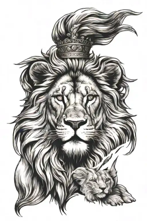 judah lion tattoo design idea