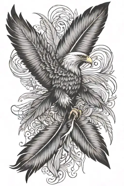eagle feather isaiah 40:31 But they that wait tattoo design idea