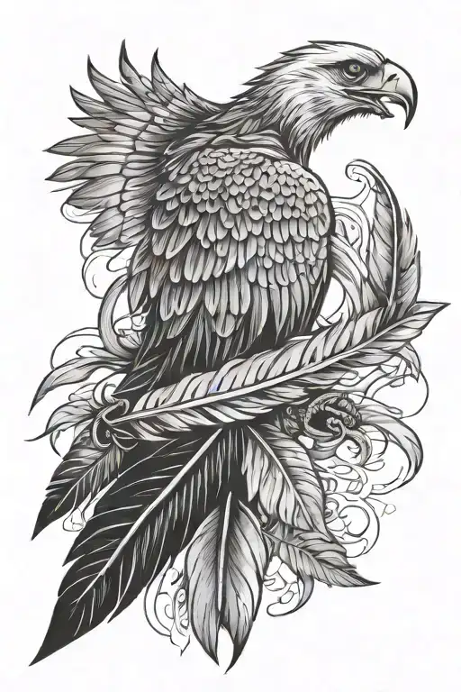 eagle feather isaiah 40:31 But they that wait tattoo design idea