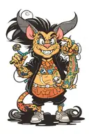 90's cartoon characters tattoo design idea