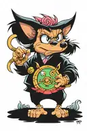 90's cartoon characters tattoo design idea