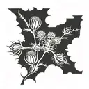 scottish, thistle, buckfast, tennants lager, fife, forth bridges tattoo design idea