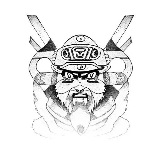 jiraiya character from naruto classic anime black and white tattoo design idea
